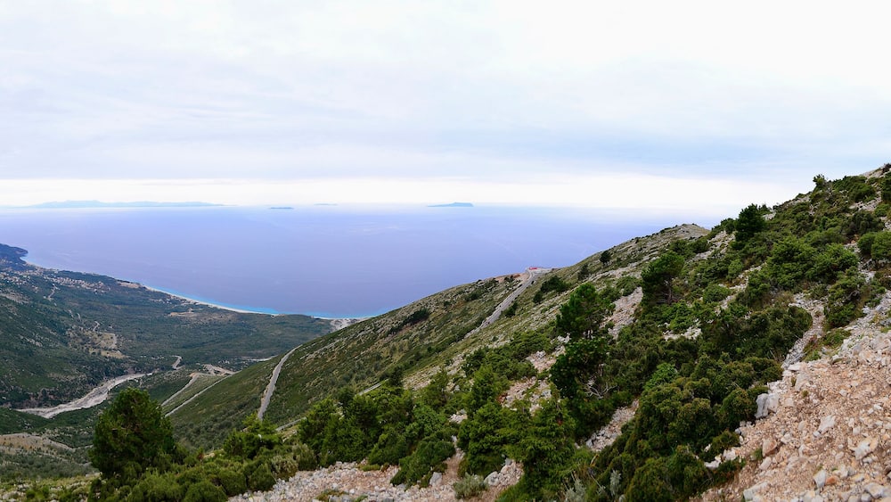 Llogara pass in Llogara National Park, Albania.