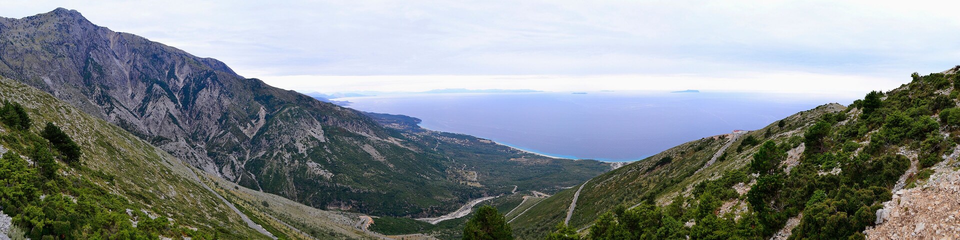 Llogara pass in Llogara National Park, Albania.