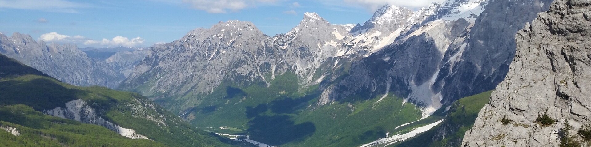 Hiking from the mountain town of Valbonia to Theth in Albania #green