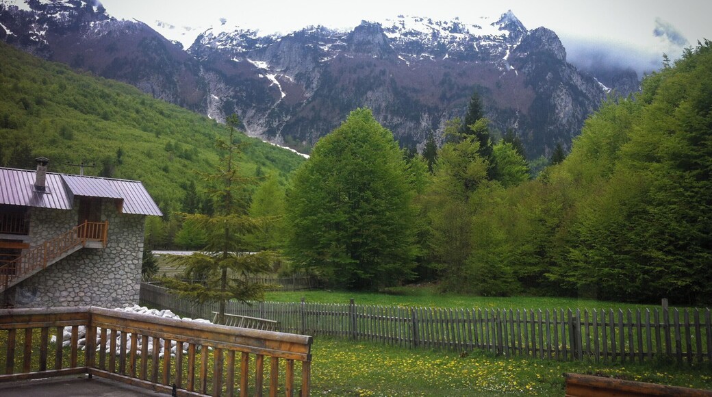 ...it's not the first time I feel mountains actually tumbling down on us in Albania. The first time was in the South, last year. This year, in the North, the view came with extra snow. :)