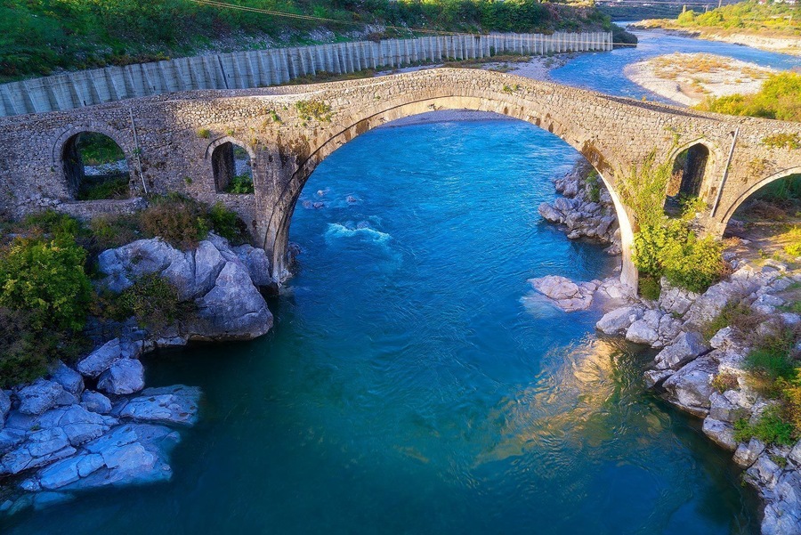 Old Mes Bridge in Skhoder Albania