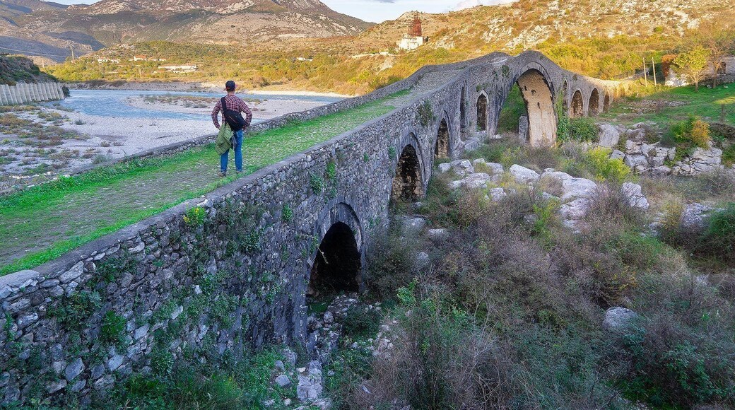 Old Mes Bridge in Skhoder, Albania.
