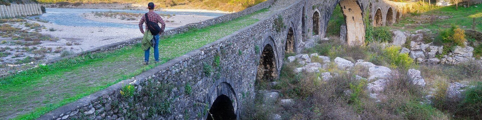 Old Mes Bridge in Skhoder, Albania.