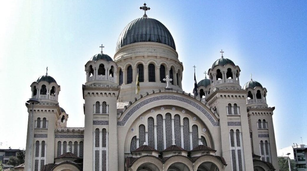 Saint Andrew of Patras (Agios Andreas, Άγιος Ανδρέας in Greek) is a Greek Orthodox basilica in the east side of the city of Patras in Greece. Along with the old church of St. Andrew (which lies in a close distance) it constitutes a place of pilgrimage for Christians from all over the world.It is dedicated to the First-called Apostle of Christ, Saint Andrew. Construction of the church, of Greek Byzantine style, began in 1908 under the supervision of the architect Anastasios Metaxas, followed by Georgios Nomikos. It was inaugurated 66 years later, in 1974. It covers approximately 1,800 square meters (some other sources say 2,000). It is the largest church in Greece and the third largest Byzantine-style church in the Balkans, after the Cathedral of Saint Sava in Belgrade and Alexander Nevsky Cathedral in Sofia. Over the central dome there is a 5 meter long gold plated cross and over the other domes there are 12 smaller crosses. These crosses symbolise Jesus and His apostles. The interior of the church is decorated with marvelous Byzantine style wall paintings and mosaics.
Source: Wikipedia
#architecture