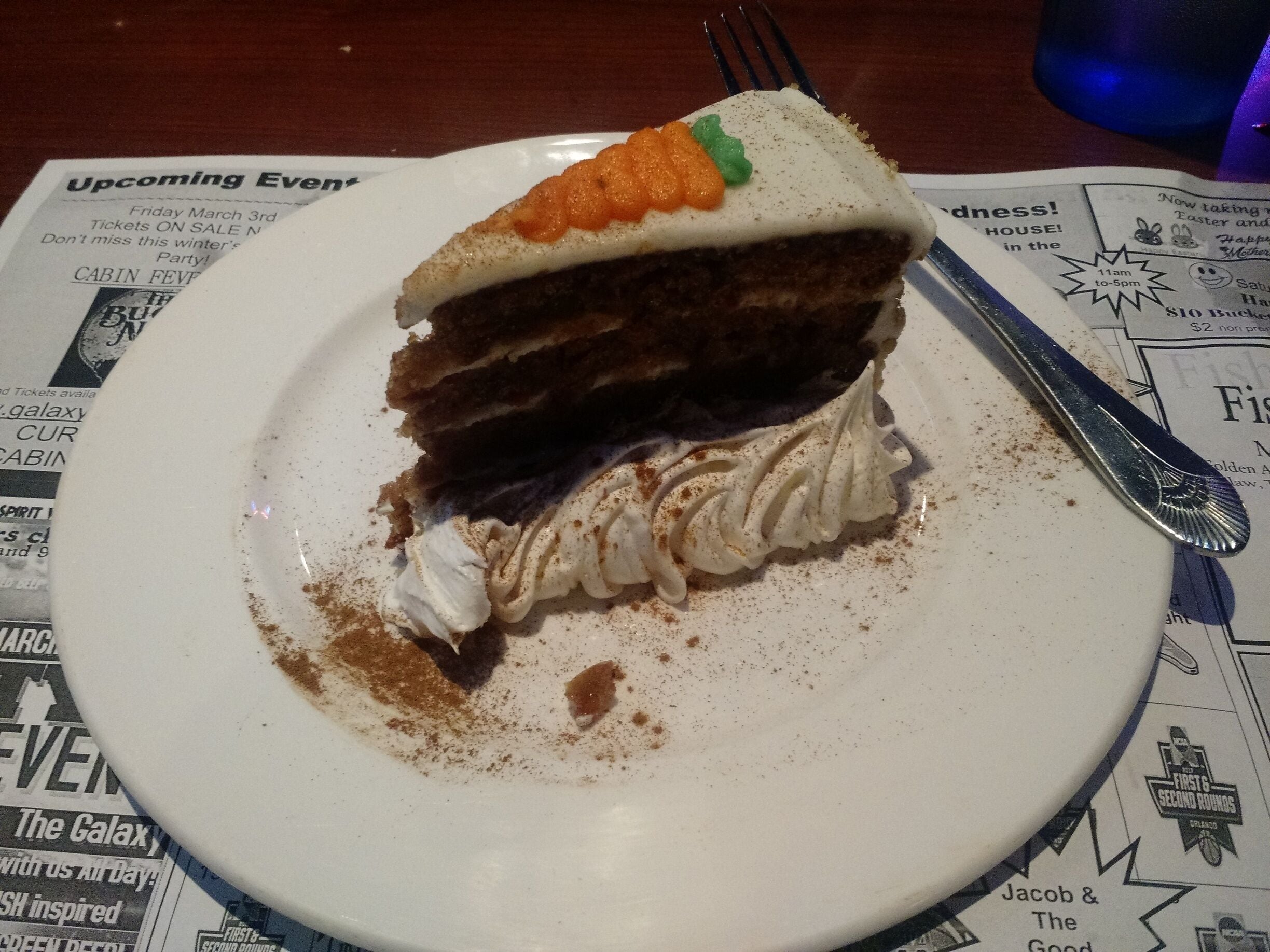 My favorite dessert here is their Carrot Cake