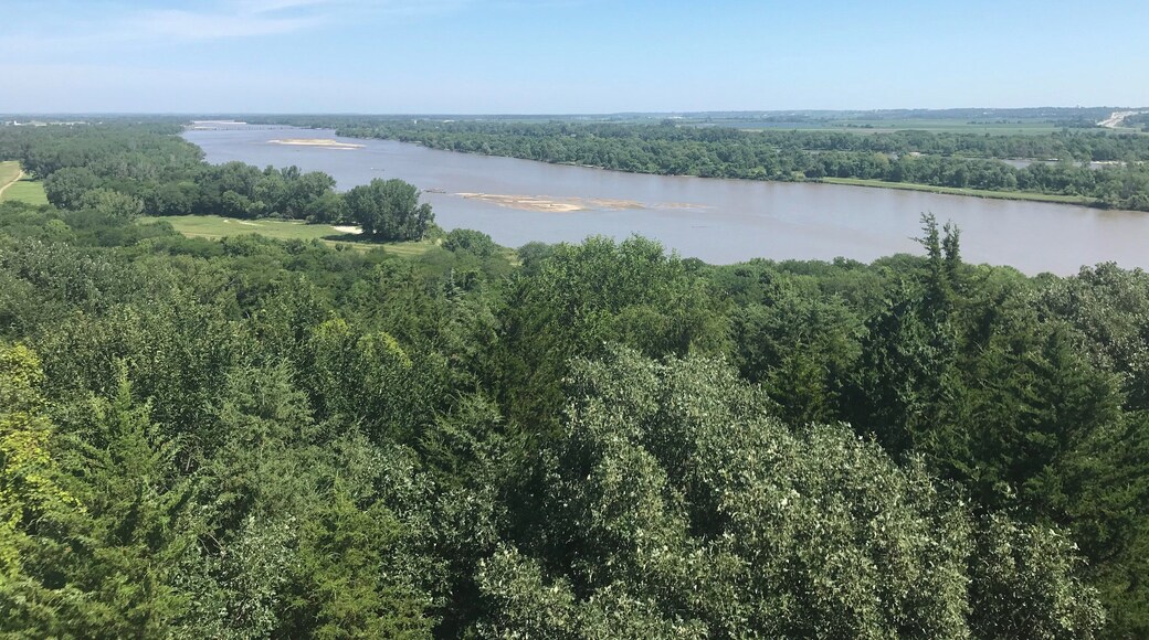 View of Platte River from top of tower.