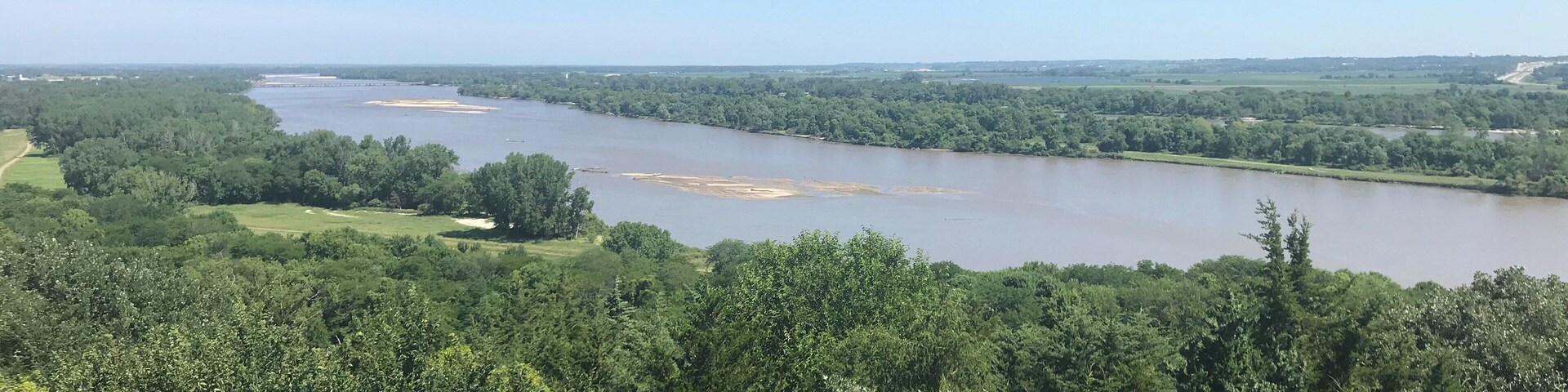 View of Platte River from top of tower.