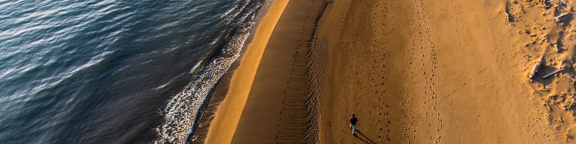 Me strolling on the wild Alberese beach in the evening with low tide