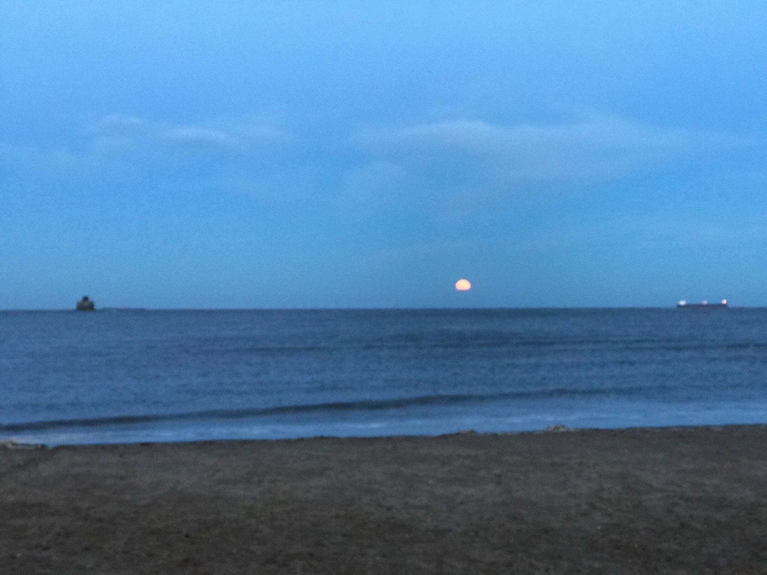 Blood moon over the Humber tonight.