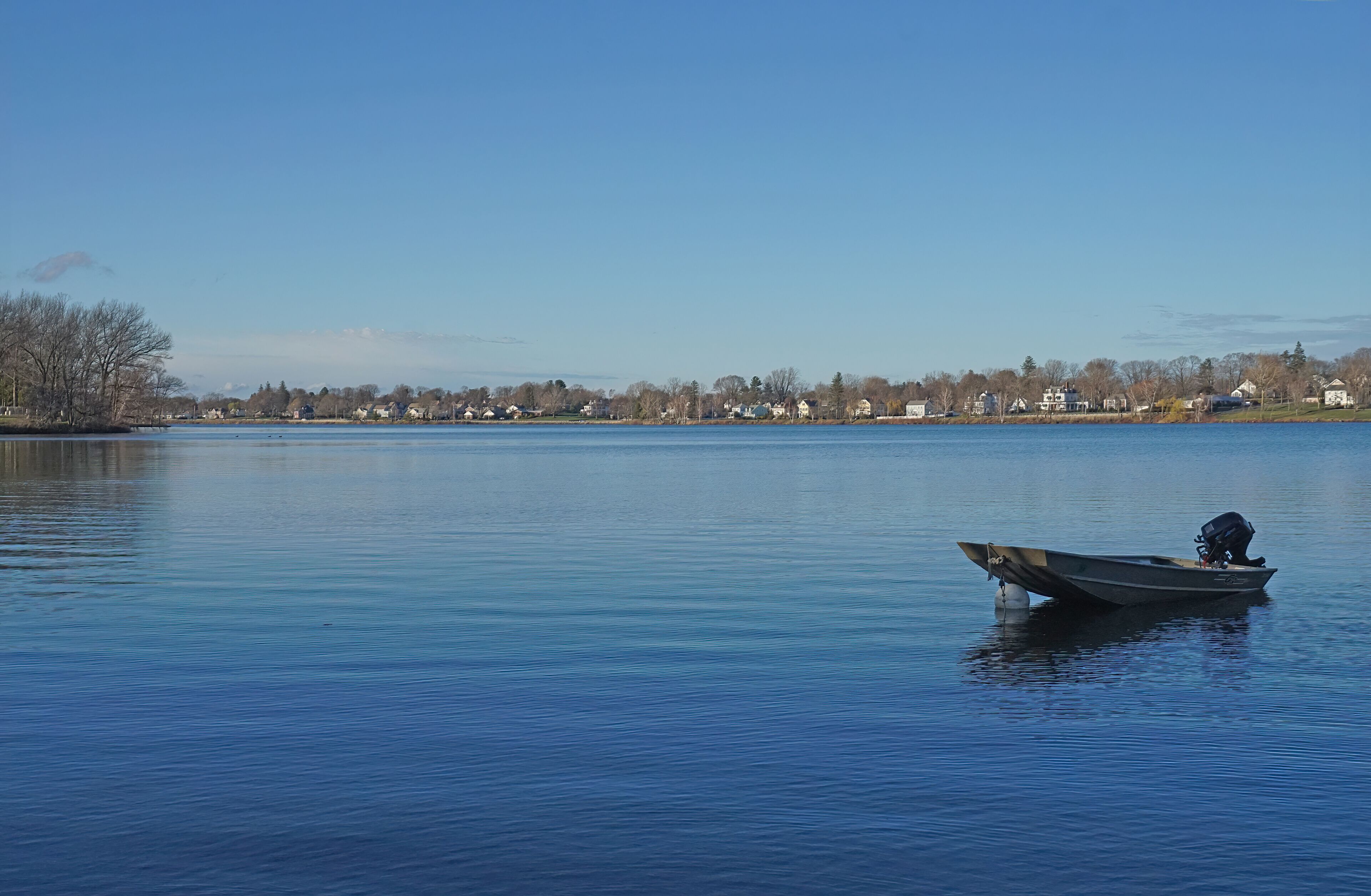 Lake Quannapowitt in Wakefield Massachusetts on a spring afternoon