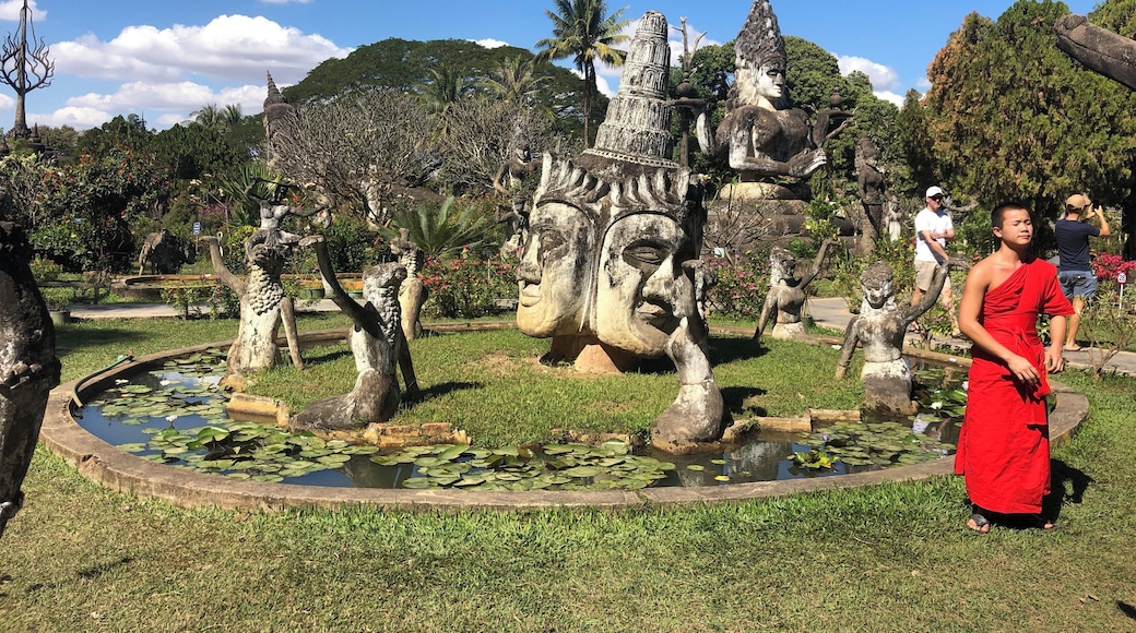 The monk with the statues