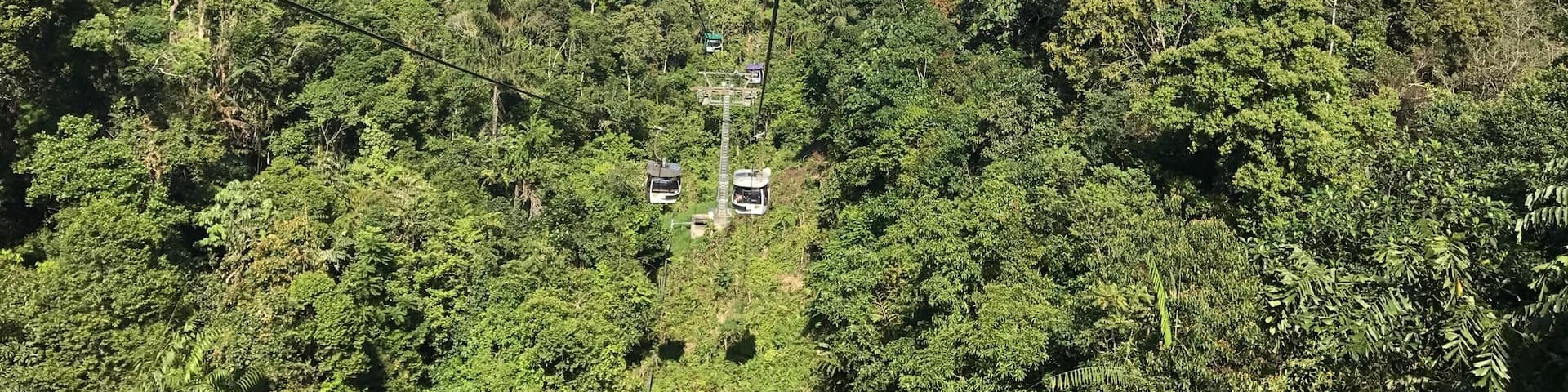 Colorful cable car trip