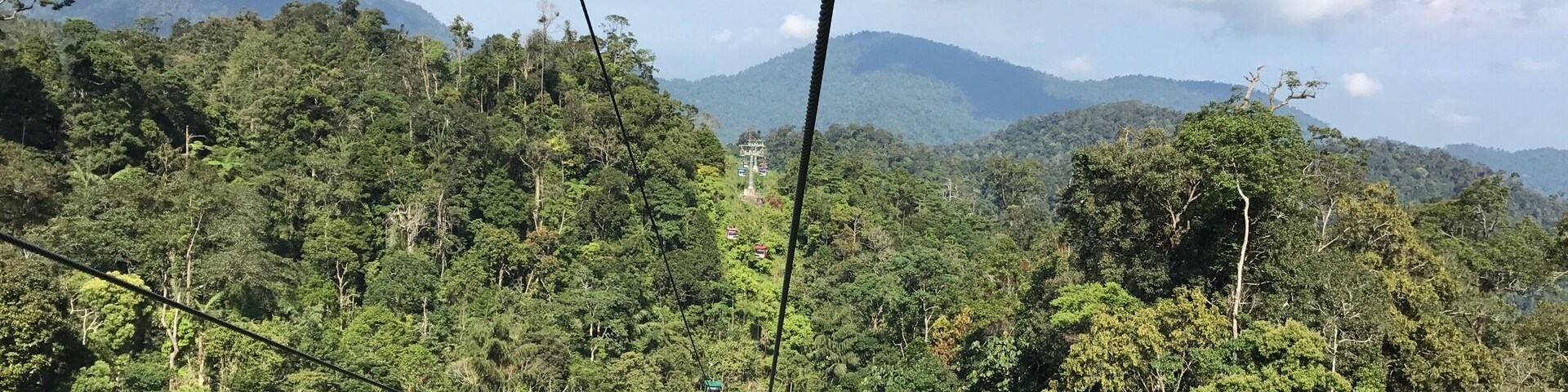 Colorful cable car trip