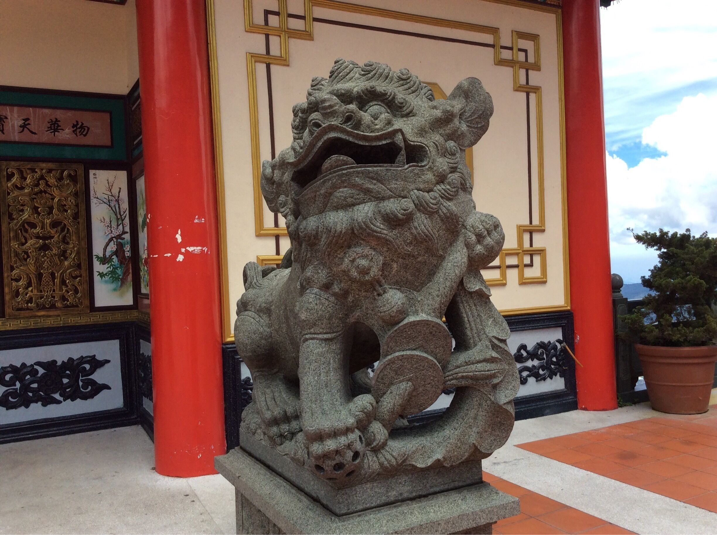Chinese believe a pair of lions placed at the entrance will protect the prosperity of the owner or place.