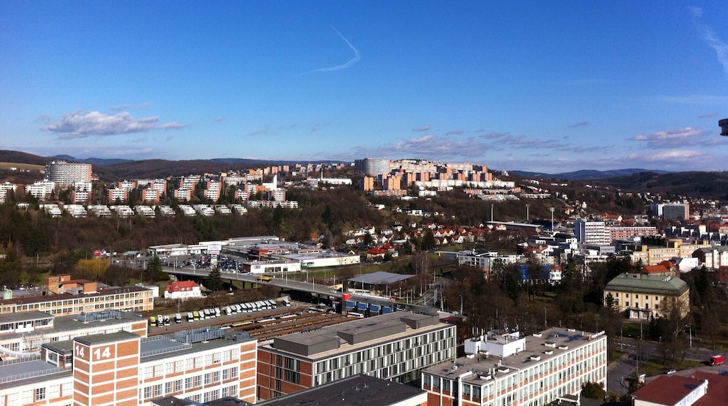 A small town in southeastern Moravia mostly famous for its shoes factory, Bat'á, Tomas Bata University and original architecture. Very nice and cozy, quiet, with a small but entertainment-packed city centre.