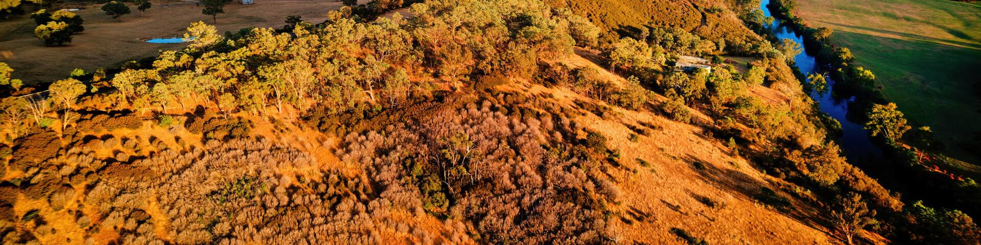 Bushy Hills and Goulburn River at Acheron Cutting Near Alexandra