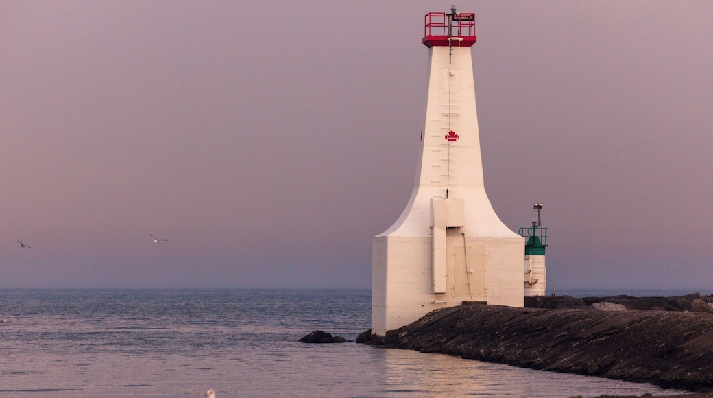 Cobourg East Pierhead Lighthouse by Lake Ontario