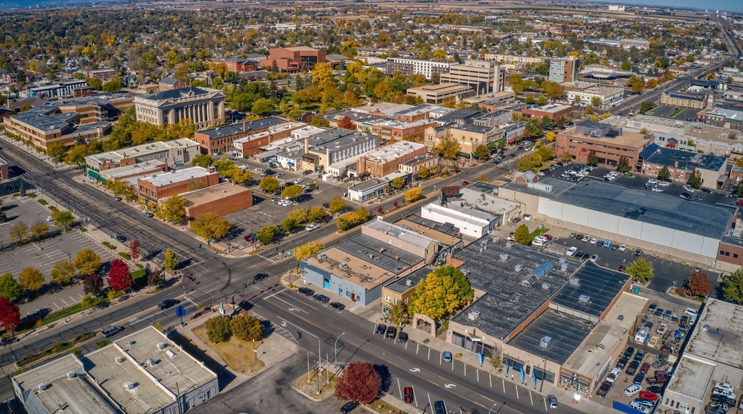 Aerial View of Greeley, Colorado in Autumn