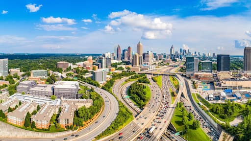 Atlanta, Georgia, USA Downtown Skyline Aerial Panorama