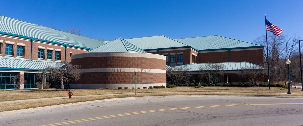 Rochester Hills Public Library exterior, Rochester, Michigan
