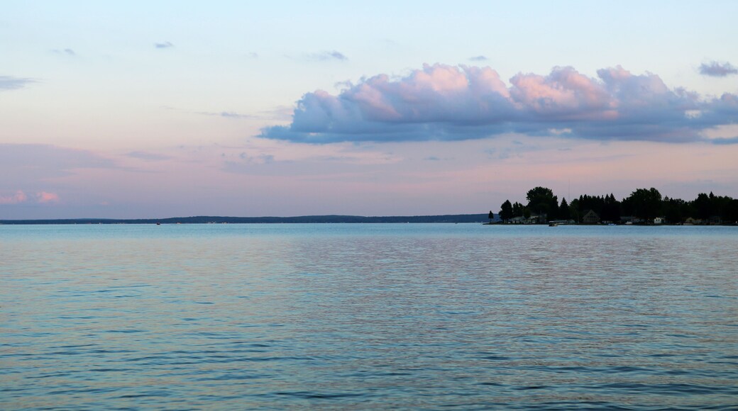 Summer Sunset Over A Northern Michigan Lake