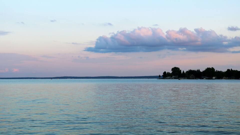 Summer Sunset Over A Northern Michigan Lake
