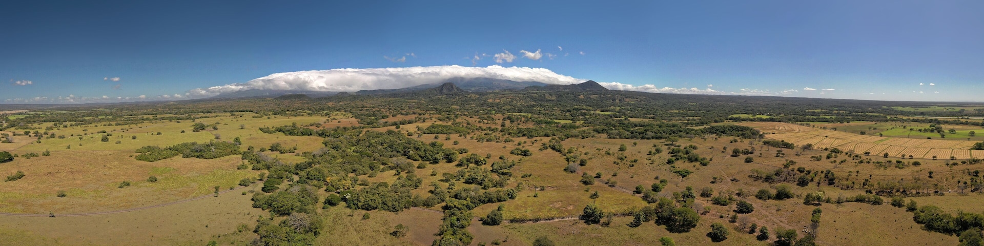 Costa Rica landscapes - beautiful nature, view to Rincon de la Vieja and Santa Maria Volcano