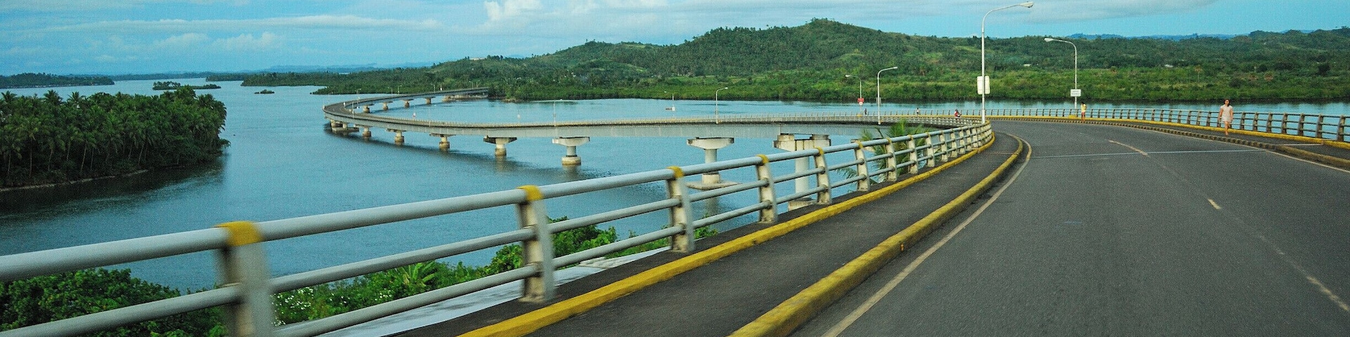 Take the ultimate road trip on the longest bridge in the Philippines spanning a body of seawater, and travel from Leyte province to Samar province. #roadtrip