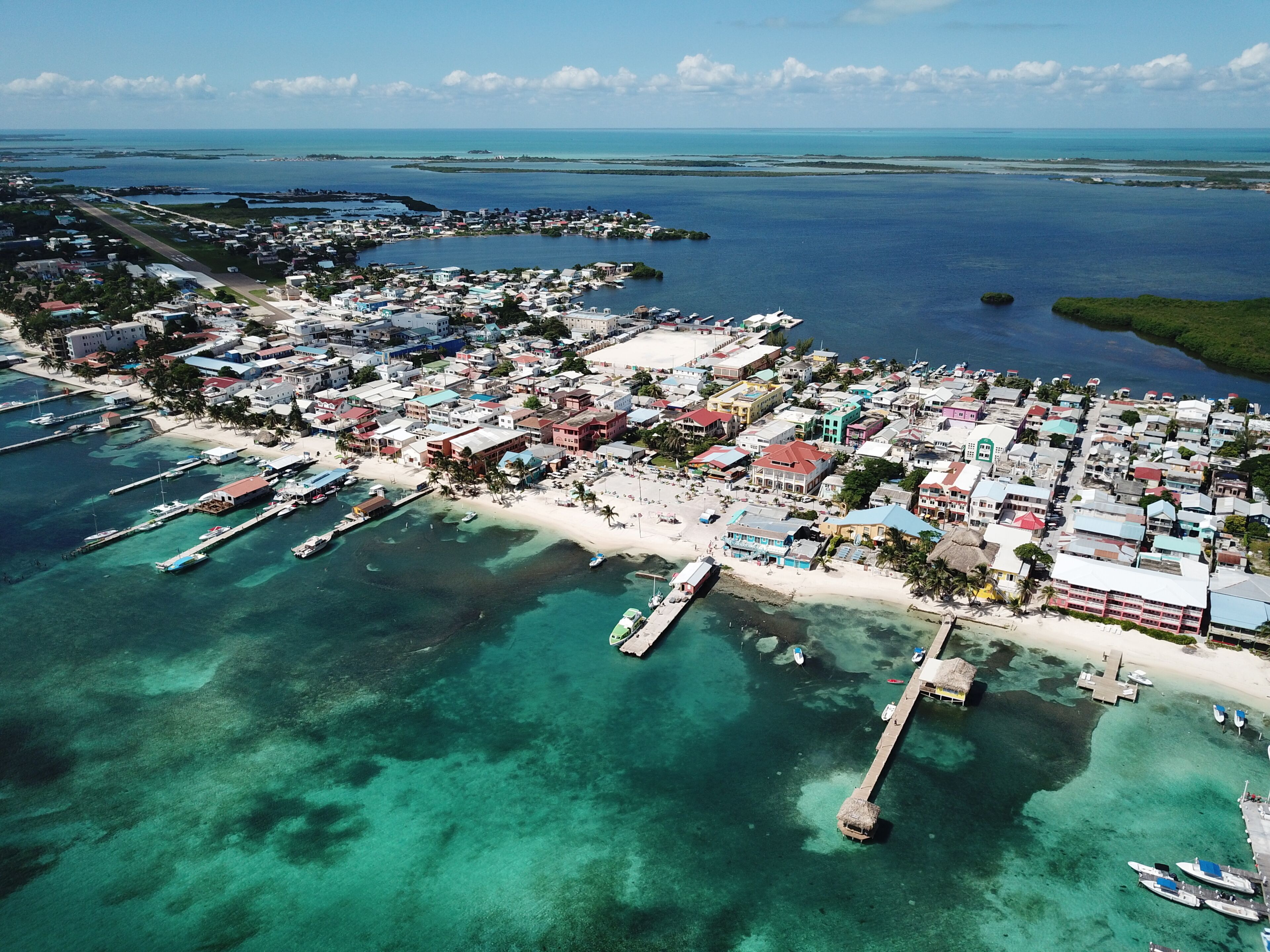San Pedro Town, Belize Aerial