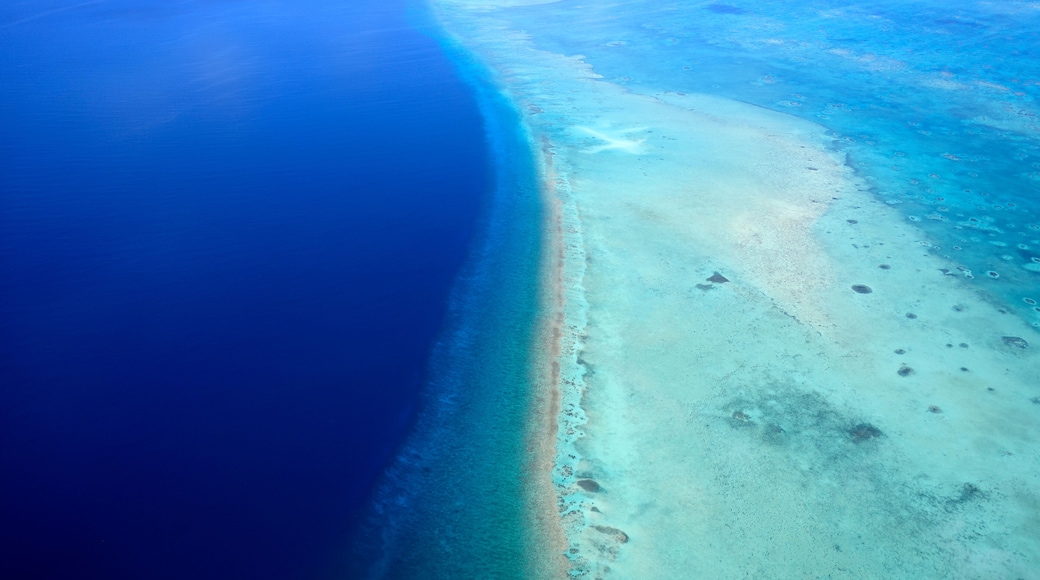 Aerial view of the Belize Barrier Reef