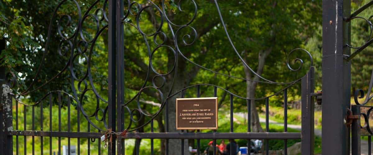 Dartmouth which includes signage and a park