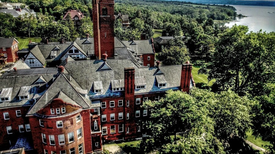 Beautiful Wells College on the shores of Cayuga Lake