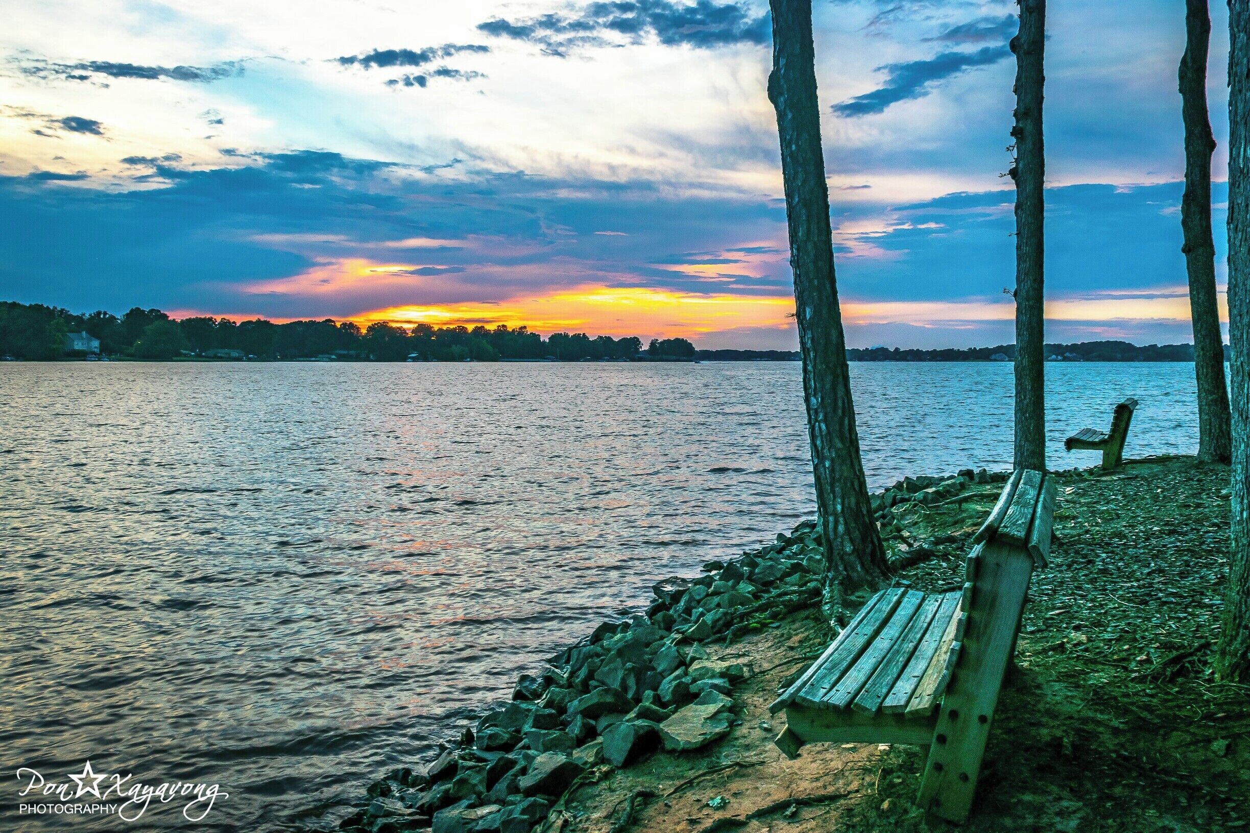 Beautiful sunset near Trilogix golf area and apt.