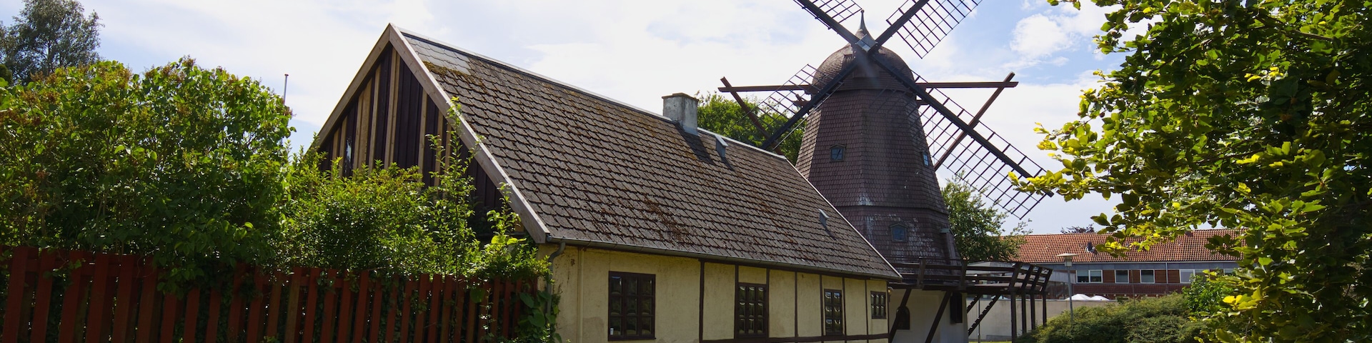 Old windmill in Brøndbyvester, a south-western suburb of Copenhagen, in Denmark.