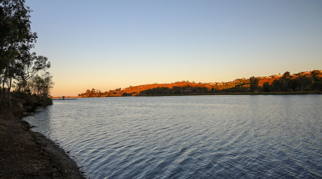Lake Miramar at sunrise. Miramar reservoir in San Diego, Ca.