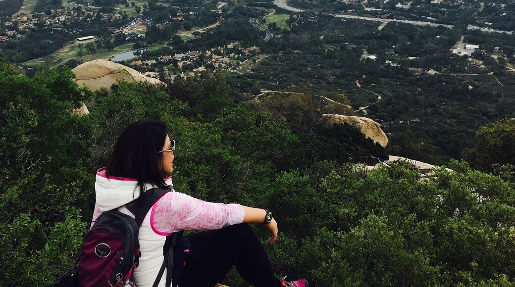 A 6.1 mile strenuous trail hike will get you to the Summit of Mt Woodson with this spectacular view waiting for you to admire.