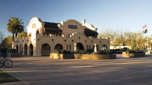 Train depot in Davis California at dawn