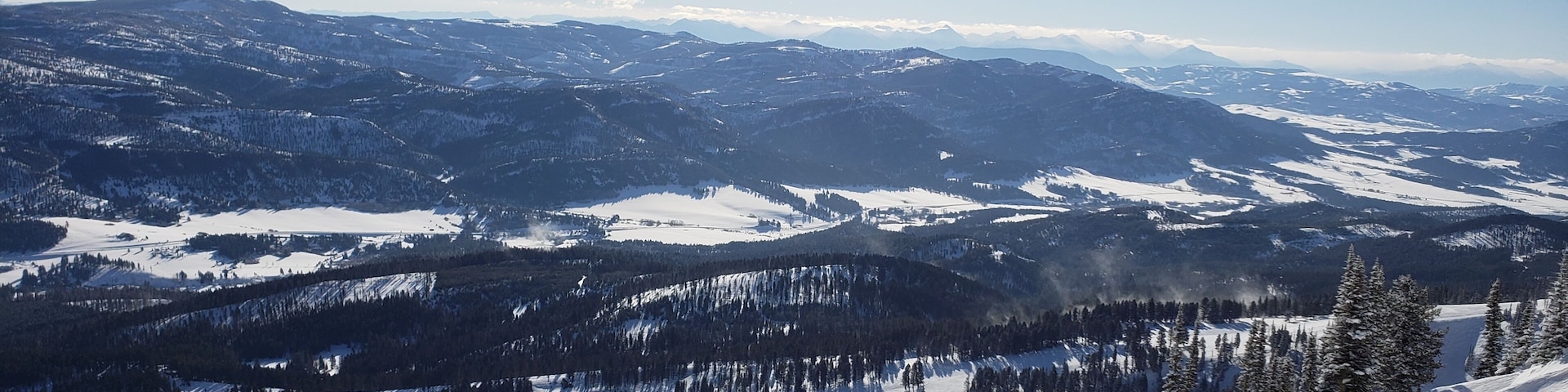 The views from the top of the Bridger lift.