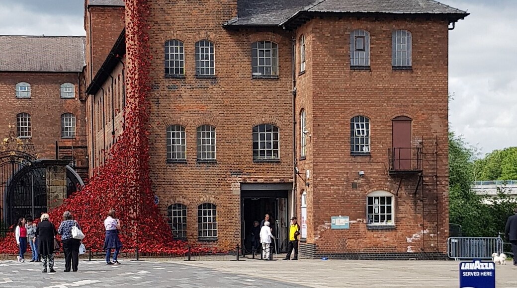 Weeping Window ceramic poppies commerating the fallen in WW2.