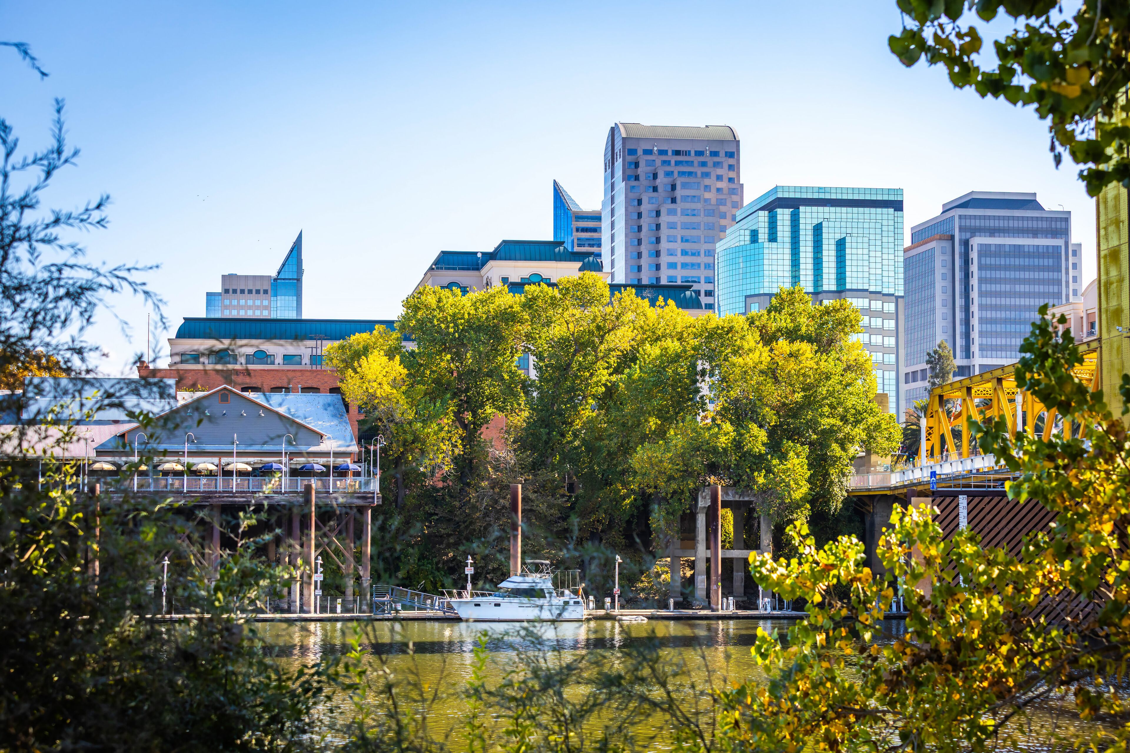 Sacramento Modern Skyscrapers on Sunny Day