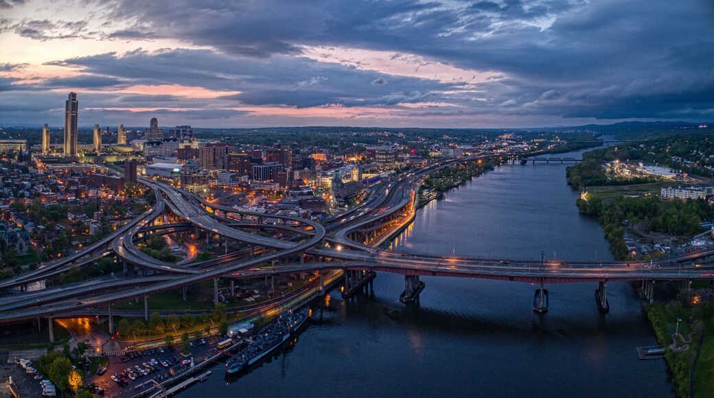 Aerial View of the City Albany, Capitol of the State of New York
