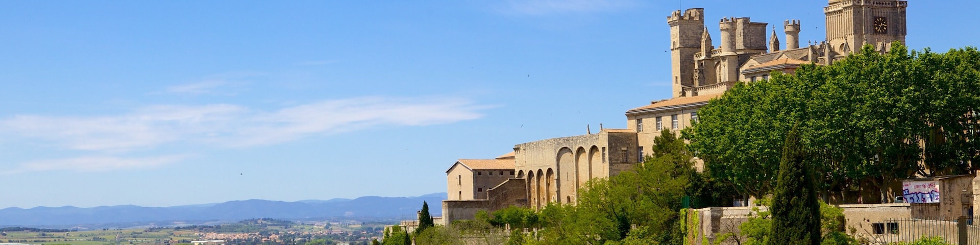 Beziers showing a castle and heritage architecture