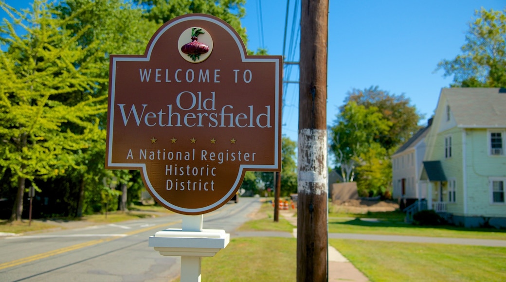 Wethersfield showing signage