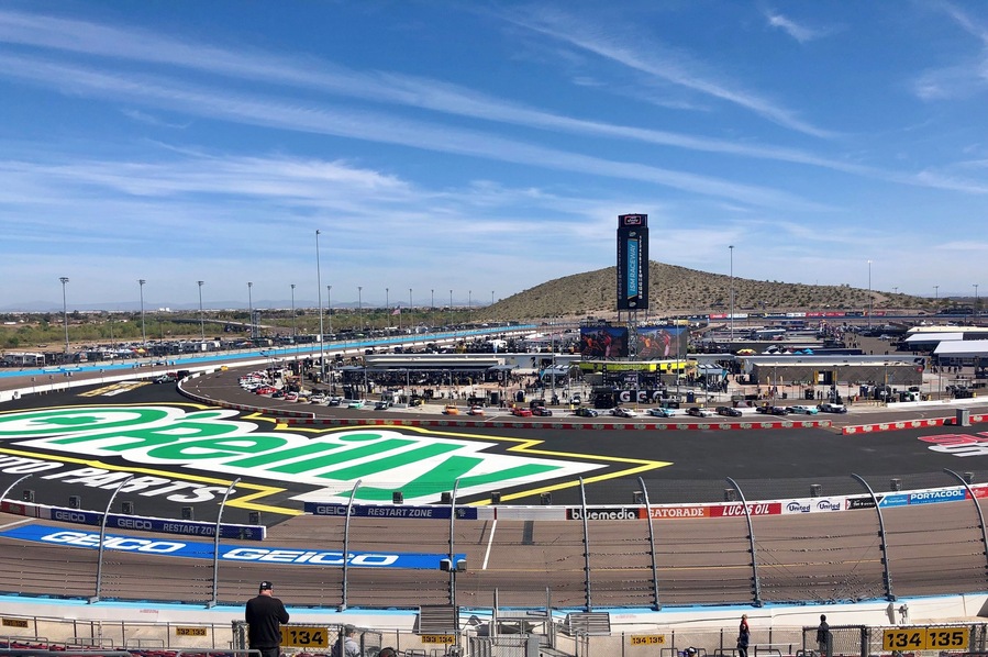 Here for the Xfinity Race and, yes we are a bit early as we wanted to check out the new layout of the track!