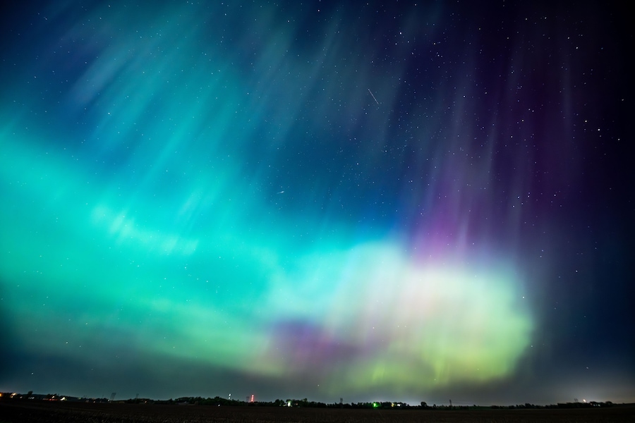 Northern Lights Storm on May 11th 2024 from Iowa City, Iowa, USA. 5.11.24