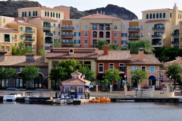 Properties on Lake Las Vegas, Henderson, Nevada. Image shot 2012. Exact date unknown.