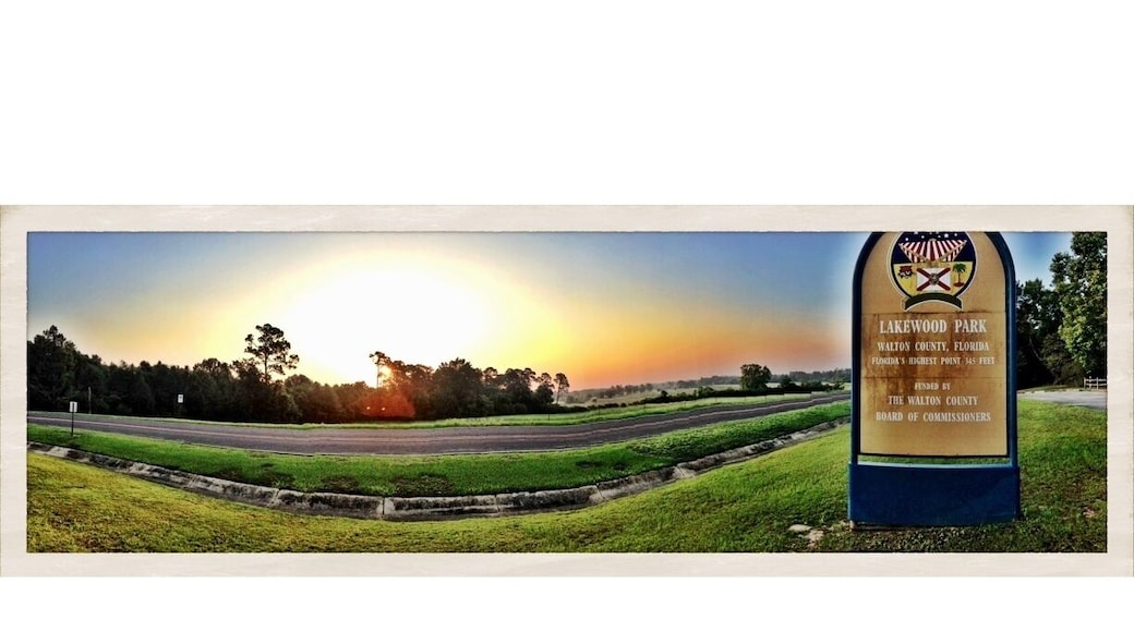 Sunrise at Lakewood Park, Florida's highest point.