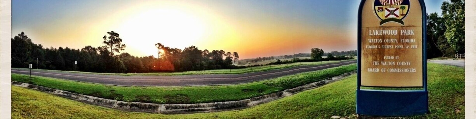 Sunrise at Lakewood Park, Florida's highest point.