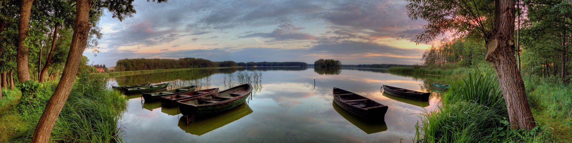Boats and lake