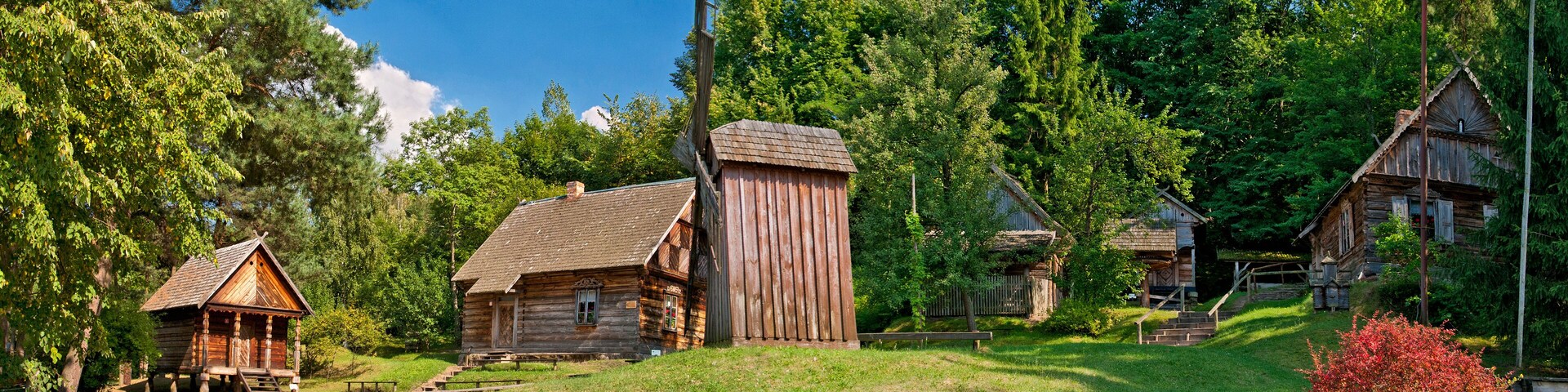 Kurpiowski open-air museum in Nowogrod, Podlaskie Voivodeship, Poland